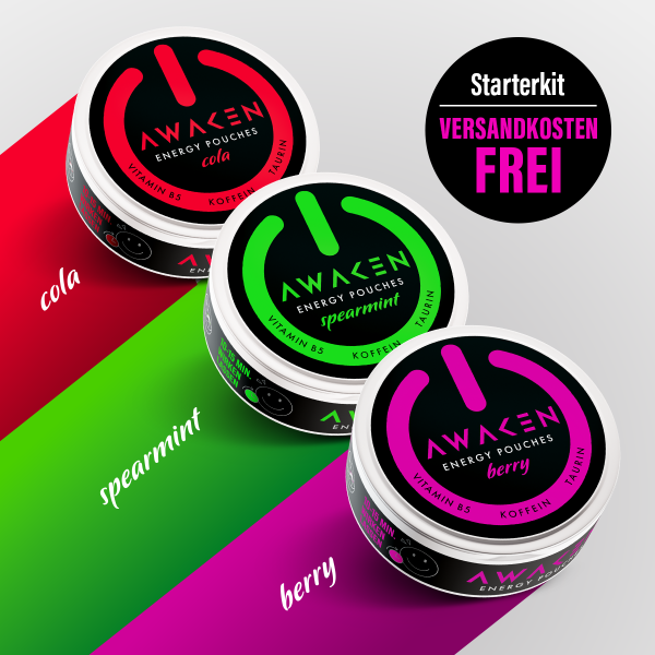 AWAKEN Energy Pouches Starter-Kit