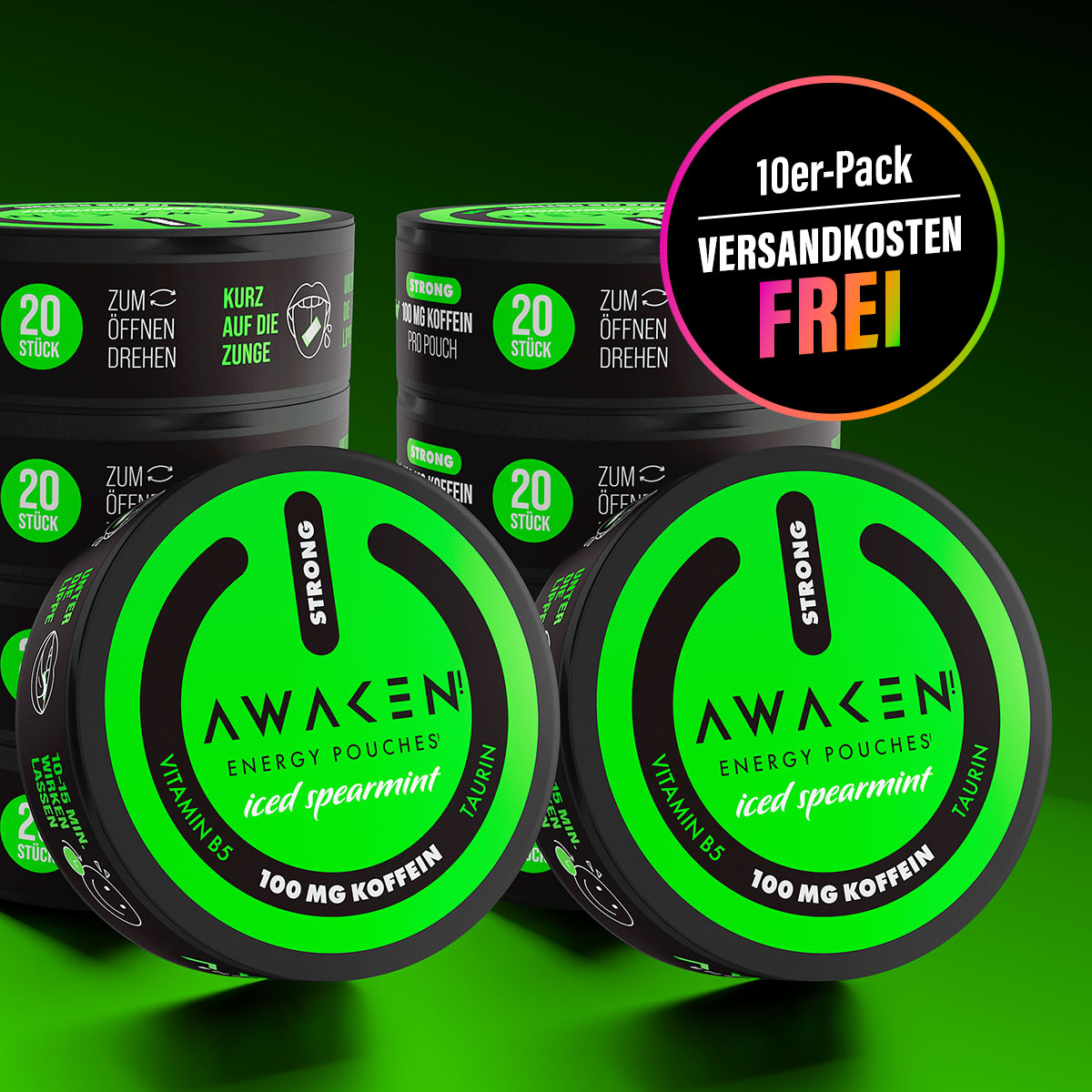 AWAKEN Iced Spearmint 10er Pack 100mg