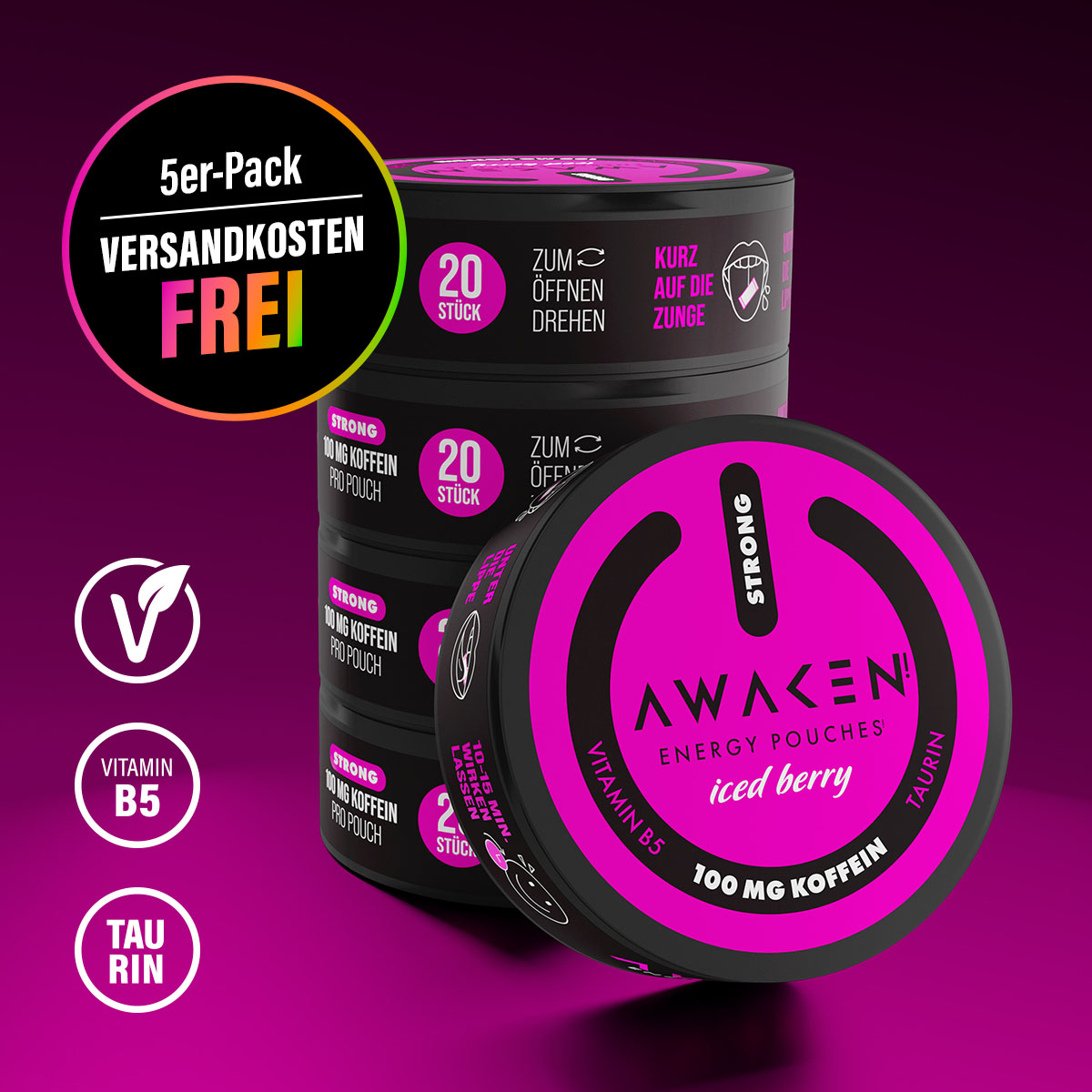 AWAKEN Iced Berry 5er Pack 100mg