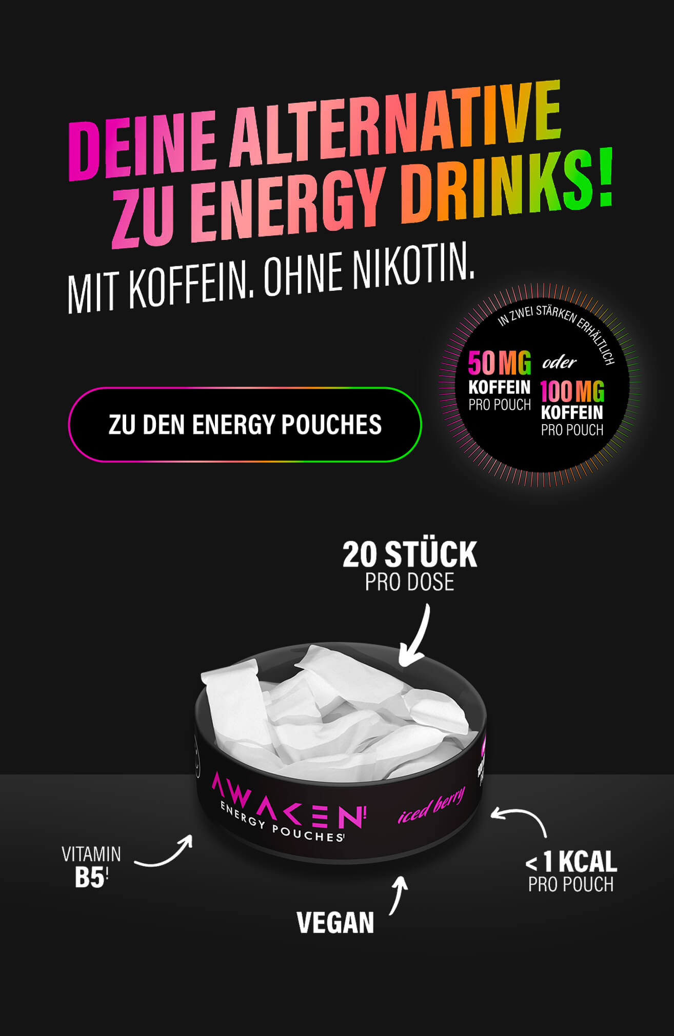 Alternative zu Energy Drinks: Energy Pouches